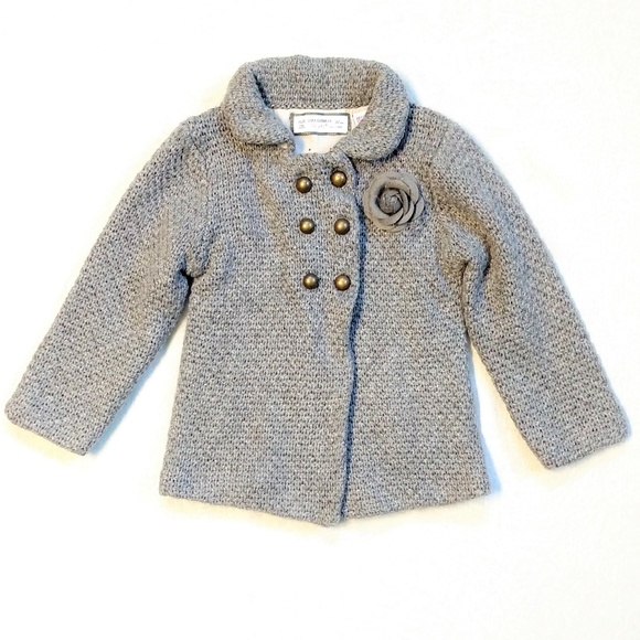 Zara Other - Zara Knitwear Girl's Gray Sweater Cardigan 24-36